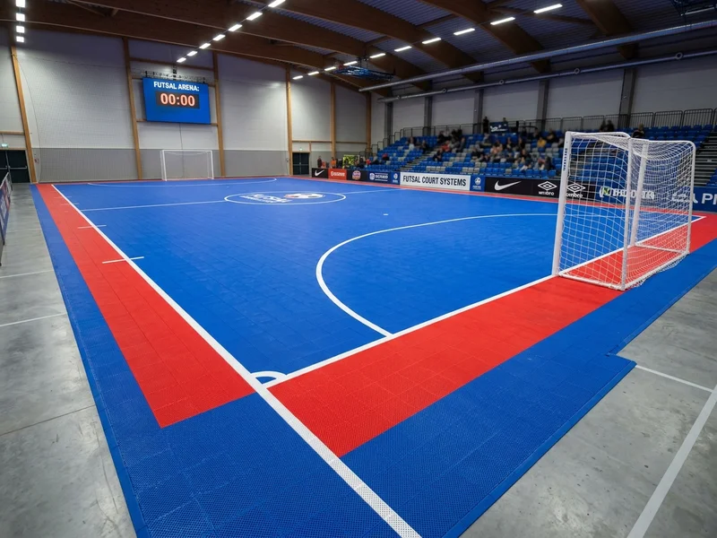 Lantai Interlock Futsal Polypropylene Modular BM Jaring Sport